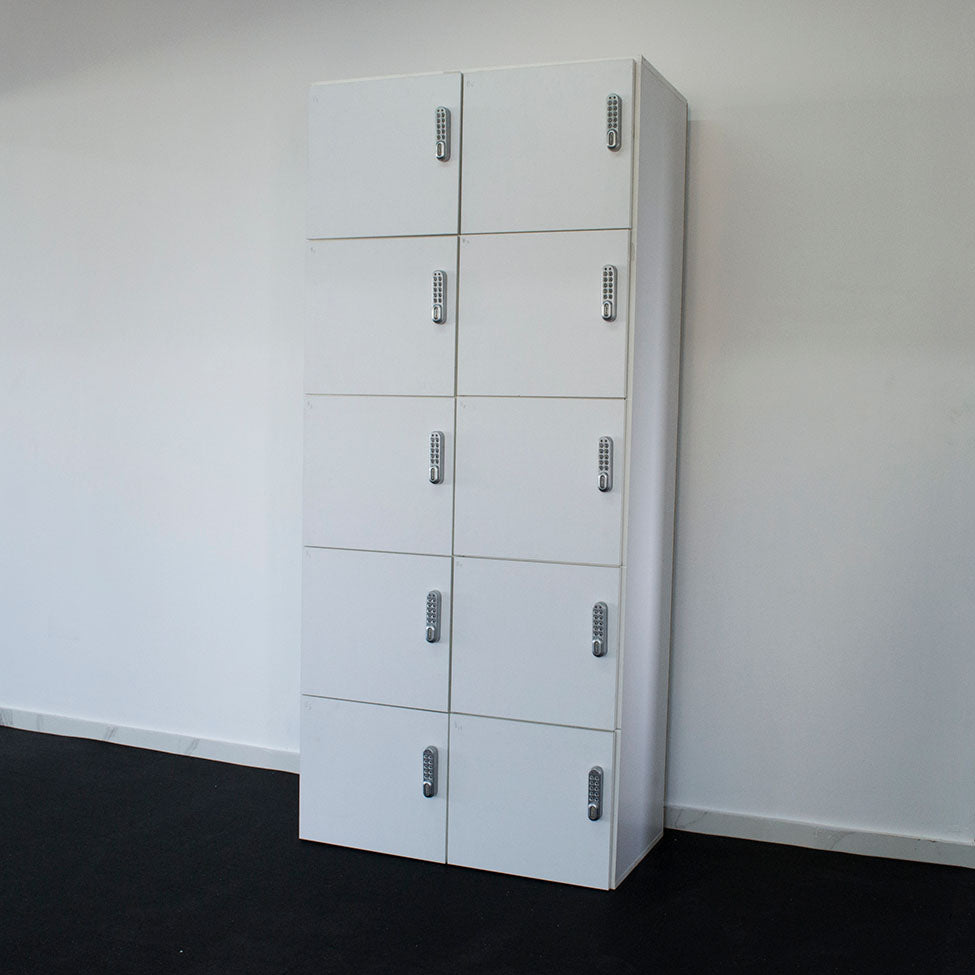 Custom made gym lockers for safe storage of the users belongings.