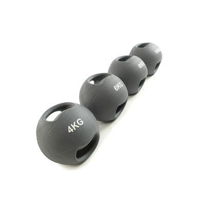 You can grab these medicine balls by their handles for a more comfortable workout.