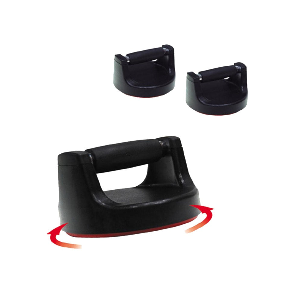 Push up handles that can rotate giving the user a more comfortable and ergonomic workout.