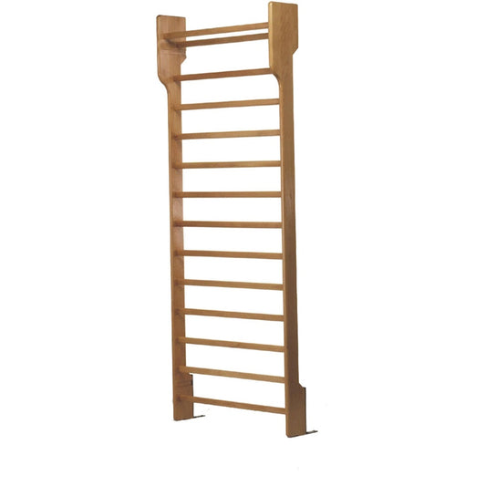 Wooden wall bars that are wall mounted in your studio or gym.
